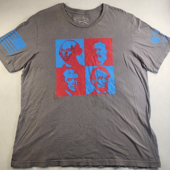 Grunt Style Other - Grunt Style T-Shirt 4 Presidents Graphics Gray Cotton Mens XL Patriotic America